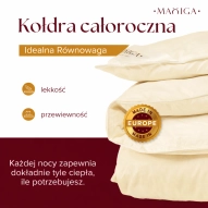 Kołdra Puchowa 200x200 CAŁOROCZNA 1,8KG PUCH 100% KREMOWA  ANTYALERGICZNA