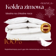 Kołdra Puchowa 135x200 (140x200) ZIMOWA 1,8KG PUCH 100% BIAŁA CIEPŁA Kołdra Puchowa 135x200 (140x200) ZIMOWA 1,8KG PUCH 100% BIAŁA CIEPŁA