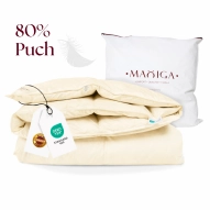 Kołdra Puchowa 140x200 ZIMOWA 2,5KG PUCH 80% KREMOWA CIEPŁA