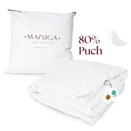 Kołdra Puchowa 135x200 (140x200) LETNIA 1KG PUCH 80% BIAŁA LEKKA