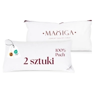 2X PODUSZKA PUCHOWA 40x80 750G BIAŁA 100% PUCH ANTYALERGICZNA MIĘKKA 100% BAWEŁNA 2X PODUSZKA PUCHOWA 40x80 750G BIAŁA 100% PUCH ANTYALERGICZNA MIĘKKA 100% BAWEŁNA