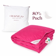 Kołdra Puchowa 180x200 CAŁOROCZNA 2,5KG PUCH 80% RÓŻOWA