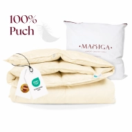 Kołdra Puchowa 200x200 ZIMOWA 2KG PUCH 100% KREMOWA CIEPŁA