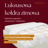Kołdra Puchowa 160x200 ZIMOWA 2,5KG PUCH 80% BIAŁA CIEPŁA Kołdra Puchowa 160x200 ZIMOWA 2,5KG PUCH 80% BIAŁA CIEPŁA