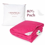 Kołdra Puchowa 180x200 LETNIA 1,6KG PUCH 80% RÓŻOWA LEKKA