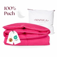 Kołdra Puchowa 180x200 ZIMOWA 2KG PUCH 100% RÓŻOWA CIEPŁA
