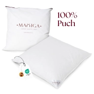 Poduszka puchowa 40x40 300g biała 100% puch antyalergiczna miękka 100% bawełna