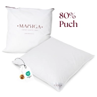 2x poduszka puchowa 50x50 1000g biel 80% puch antyalergiczna miękka 100% bawełna