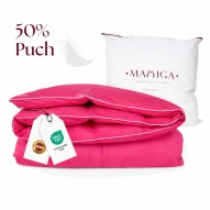 Kołdra Puchowa 140x200 ZIMOWA 2,5KG PUCH 50% RÓŻOWA CIEPŁA