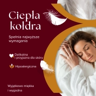 Kołdra Puchowa 140x200 ZIMOWA 2KG PUCH 80% RÓŻOWA CIEPŁA