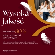 Kołdra Puchowa 160x200 CAŁOROCZNA 1,6KG PUCH 80% KREMOWA