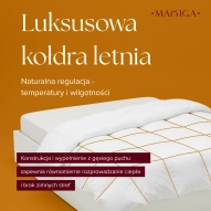 Kołdra Puchowa 140x200 LETNIA1KG PUCH 100% RÓŻOWA LEKKA