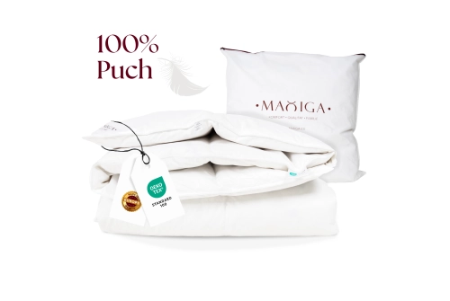 Kołdra Puchowa 135x200 (140x200) ZIMOWA 1,8KG PUCH 100% BIAŁA CIEPŁA