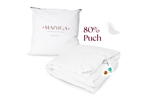 Kołdra Puchowa 135x200 (140x200) LETNIA 1KG PUCH 80% BIAŁA LEKKA