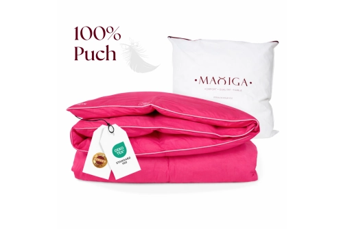 Kołdra Puchowa 160x200 ZIMOWA 1,8KG PUCH 100% RÓŻOWA CIEPŁA