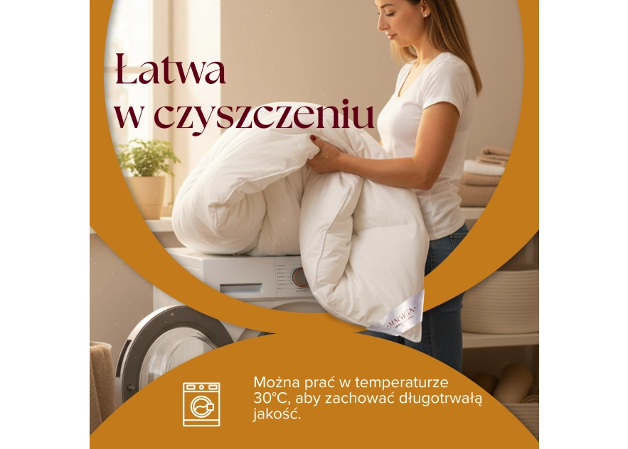 Kołdra Puchowa 200x220 CAŁOROCZNA PUCH 100% BIAŁA 1,6KG ANTYALERGICZNA