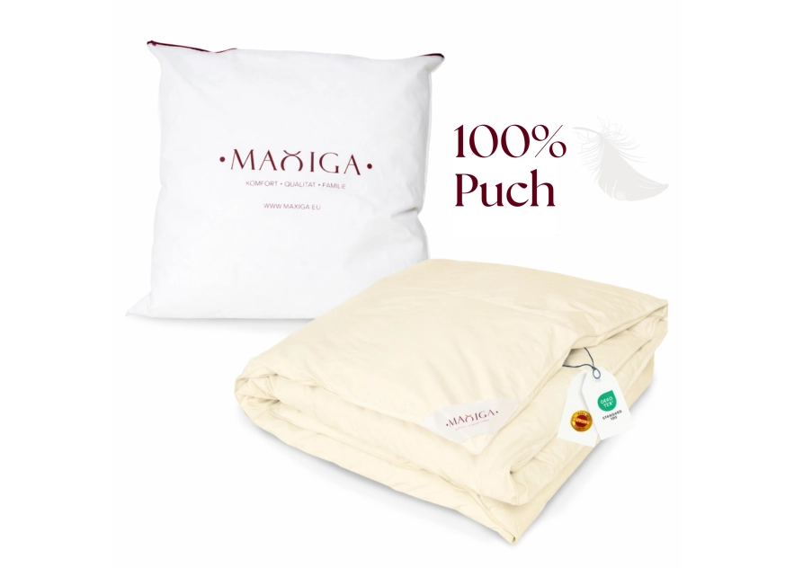 Kołdra Puchowa 200x200 LETNIA1,6KG PUCH 100% KREMOWA  LEKKA