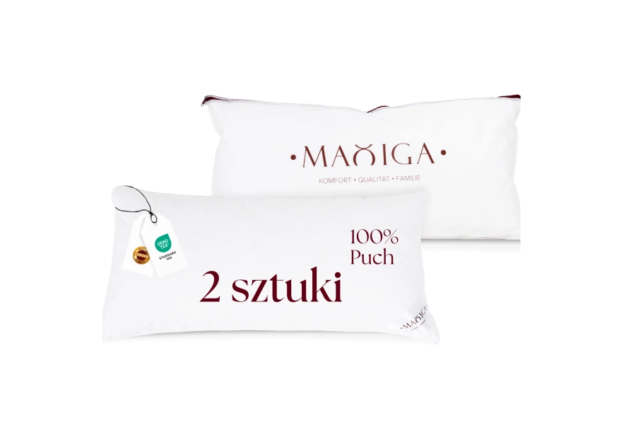 2X PODUSZKA PUCHOWA 40x80 750G BIAŁA 100% PUCH ANTYALERGICZNA MIĘKKA 100% BAWEŁNA 2X PODUSZKA PUCHOWA 40x80 750G BIAŁA 100% PUCH ANTYALERGICZNA MIĘKKA 100% BAWEŁNA