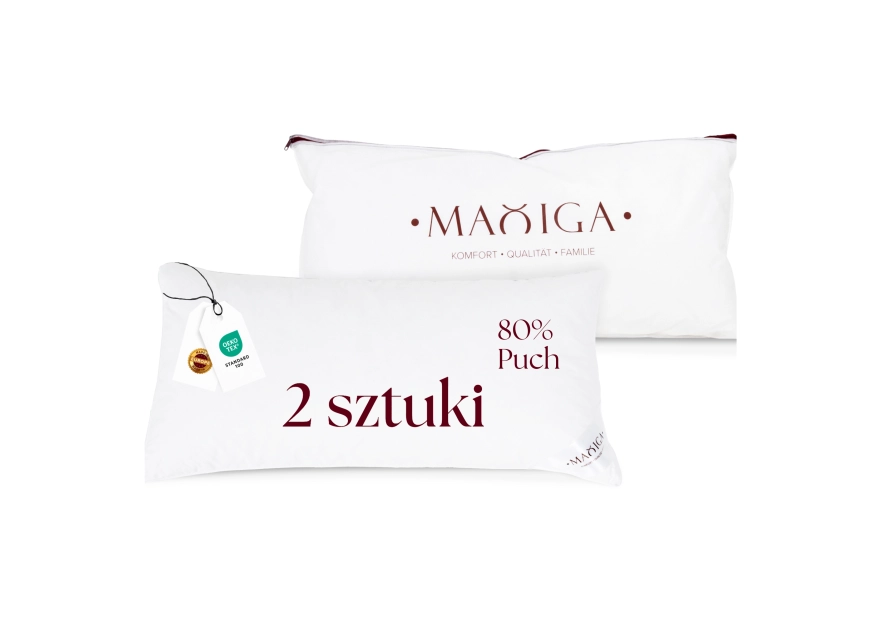 2X PODUSZKA PUCHOWA 40x80 1000G BIEL 80% PUCH ANTYALERGICZNA MIĘKKA 100% BAWEŁNA 2X PODUSZKA PUCHOWA 40x80 1000G BIEL 80% PUCH ANTYALERGICZNA MIĘKKA 100% BAWEŁNA