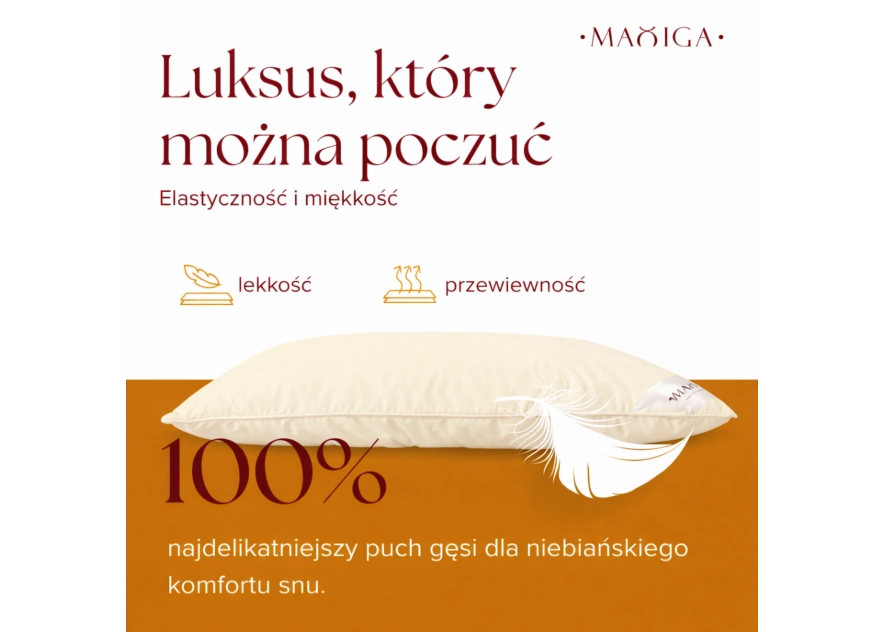 2X PODUSZKA PUCHOWA 70x80 2000G BEŻOWA 100% PUCH ANTYALERGICZNA MIĘKKA 100% BAWEŁNA 2X PODUSZKA PUCHOWA 70x80 2000G BEŻOWA 100% PUCH ANTYALERGICZNA MIĘKKA 100% BAWEŁNA