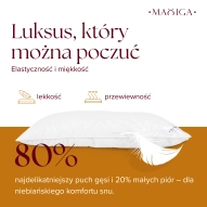 PODUSZKA PUCHOWA 40x80 1000G BIEL 80% PUCH ANTYALERGICZNA MIĘKKA 100% BAWEŁNA PODUSZKA PUCHOWA 40x80 1000G BIEL 80% PUCH ANTYALERGICZNA MIĘKKA 100% BAWEŁNA