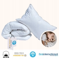 Kołdra Puchowa Dziecięca BIAŁA Do Łóżeczka 135x100 Antyalergiczna 100%Puch