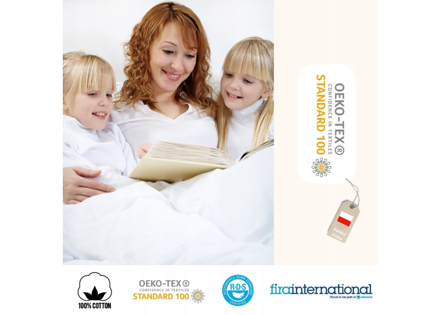 Kołdra Puchowa Dziecięca BIAŁA Do Łóżeczka 135x100 Antyalergiczna 100%Puch