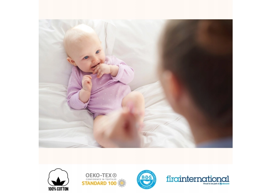 Kołdra Puchowa Dziecięca BIAŁA Do Łóżeczka 135x100 Antyalergiczna 100%Puch