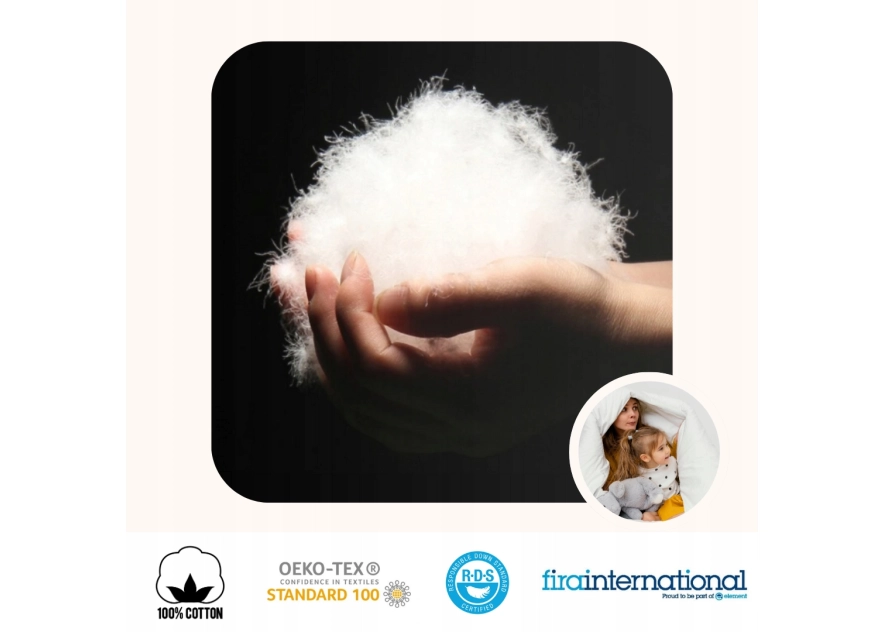 Kołdra Puchowa Dziecięca BIAŁA Do Łóżeczka 135x100 Antyalergiczna 100%Puch