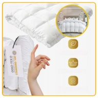 Kołdra Puchowa 200x220 CAŁOROCZNA 1,6KG PUCH 100% Antyalergiczna BIAŁA