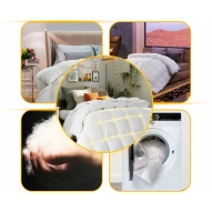 Kołdra Puchowa 200x220 CAŁOROCZNA 1,6KG PUCH 100% Antyalergiczna BIAŁA