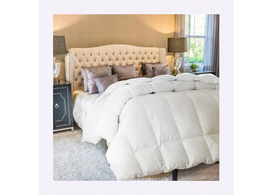 Kołdra Puchowa 200x220 CAŁOROCZNA 1,6KG PUCH 100% Antyalergiczna BIAŁA