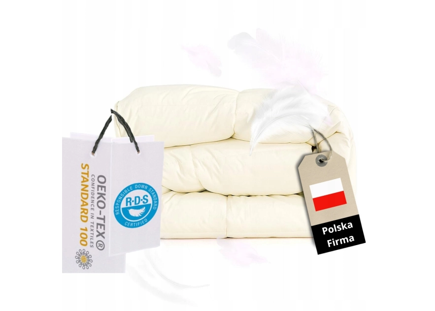 Kołdra Puchowa 200x220 CAŁOROCZNA 1,5KG PUCH 100% Antyalergiczna KREMOWA Kołdra Puchowa 200x220 CAŁOROCZNA 1,5KG PUCH 100% Antyalergiczna KREMOWA
