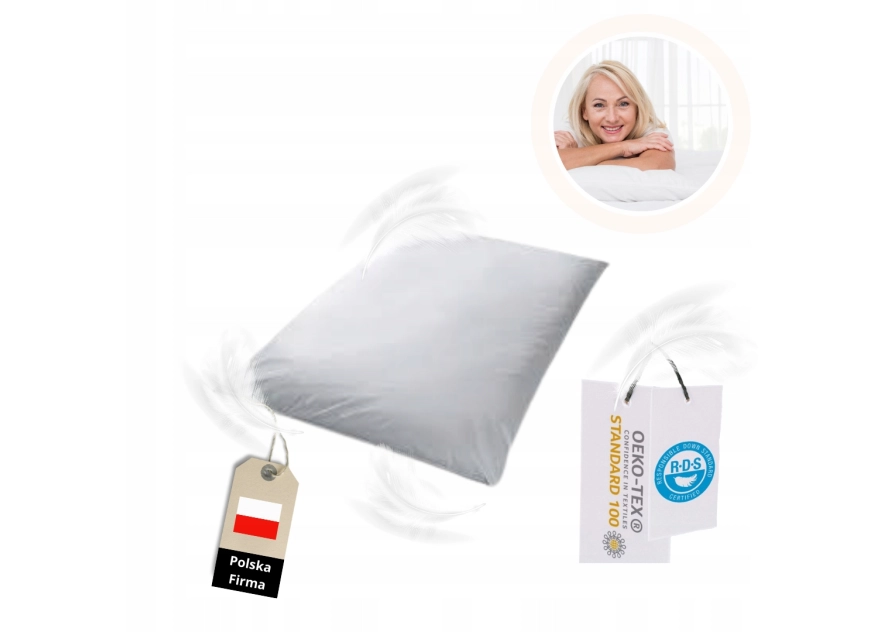 Kołdra Pierzyna 200x200 4KG BIAŁA Jak u Babci z Gęsiego Pierza Całoroczna