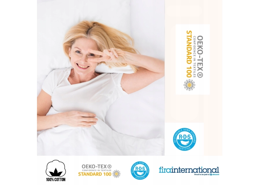 Kołdra Pierzyna 200x200 4KG BIAŁA Jak u Babci z Gęsiego Pierza Całoroczna