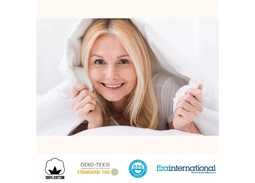 Kołdra Pierzyna 200x200 4KG BIAŁA Jak u Babci z Gęsiego Pierza Całoroczna