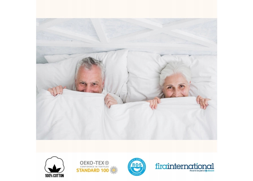 Kołdra Pierzyna 200x200 4KG BIAŁA Jak u Babci z Gęsiego Pierza Całoroczna