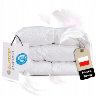 Kołdra Puchowa 220x240 CAŁOROCZNA 2KG PUCH 100% Antyalergiczna BIAŁA