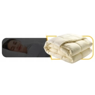 Kołdra Puchowa 160x200 CAŁOROCZNA 2KG KREMOWA 100% Puch i Pierze