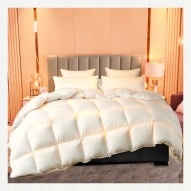 Kołdra Puchowa 160x200 CAŁOROCZNA 2KG KREMOWA 100% Puch i Pierze