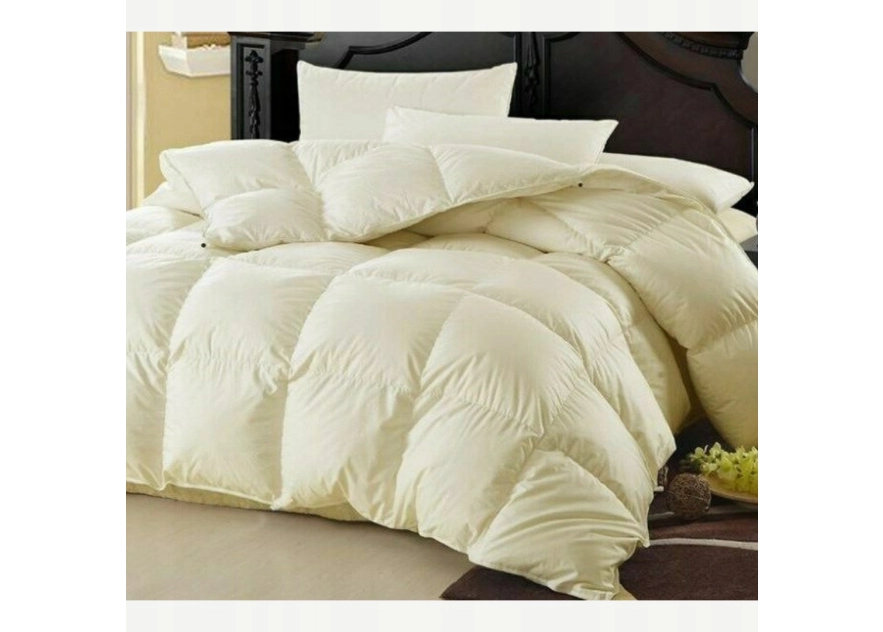 Kołdra Puchowa 160x200 CAŁOROCZNA 2KG KREMOWA 100% Puch i Pierze