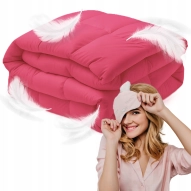 Kołdra Puchowa 180x200 CAŁOROCZNA 2KG RÓŻOWA 100% Puch i Pierze