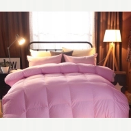 Kołdra Puchowa 180x200 CAŁOROCZNA 2KG RÓŻOWA 100% Puch i Pierze