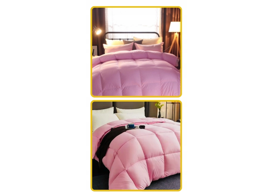 Kołdra Puchowa 180x200 CAŁOROCZNA 2KG RÓŻOWA 100% Puch i Pierze