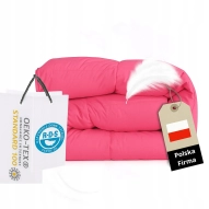 Kołdra Puchowa 200x220 CAŁOROCZNA 1,5KG PUCH 100% Antyalergiczna RÓŻOWA