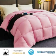 Kołdra Puchowa 200x220 CAŁOROCZNA 1,5KG PUCH 100% Antyalergiczna RÓŻOWA