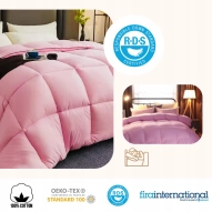 Kołdra Puchowa 200x220 CAŁOROCZNA 1,5KG PUCH 100% Antyalergiczna RÓŻOWA