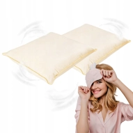 PODUSZKA PÓŁPUCHOWA BEŻOWA 70x80 2G ANTYALERGICZNA MIĘKKA 100% BAWEŁNA