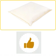 PODUSZKA PÓŁPUCHOWA BEŻOWA 40x40 ANTYALERGICZNA MIĘKKA 100% BAWEŁNA