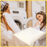 PODUSZKA PÓŁPUCHOWA BEŻOWA 40x40 ANTYALERGICZNA MIĘKKA 100% BAWEŁNA